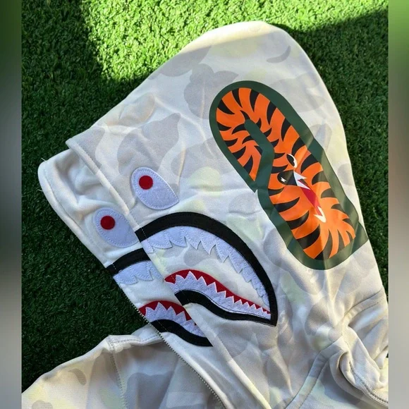 Bape Double Hoodie Space Camo Shark Full Zip